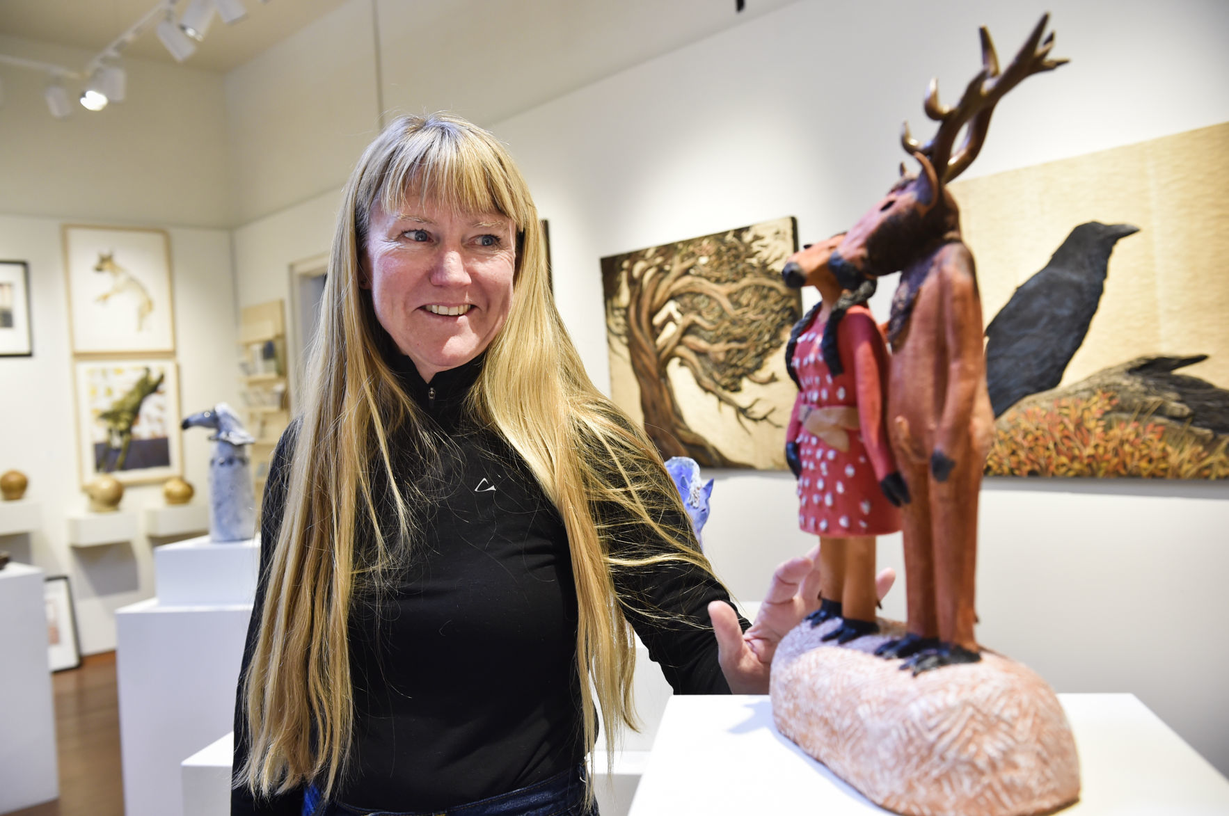 Hurd talks about one of her favorite pieces “Marriage of the Elk People,”